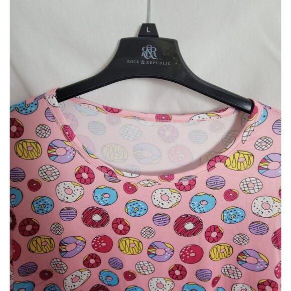 NEW Nightgown Donuts pink slumber party sleepover Sz 14-16 Stretchy NWOT - Picture 5 of 8